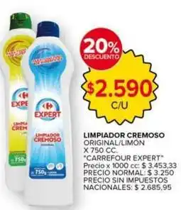 Carrefour Market Carrefour - limpiador cremoso original/limon oferta