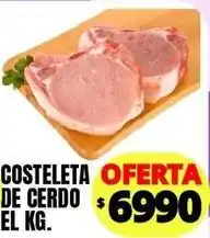 Supermercados Mariano Max Costeleta de cerdo oferta