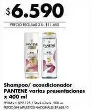 Disco Pantene - shampoo/acondicionador varias presentaciones oferta