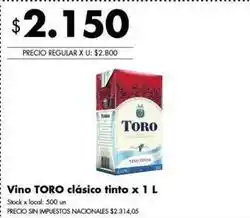 Disco Toro - vino tinto oferta