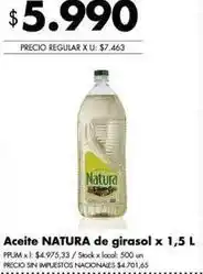 Disco Natura - aceite de girasol oferta