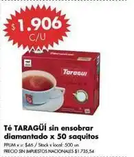 Disco Taraguí - té sin ensobrar diamantado oferta