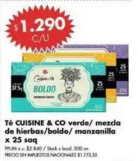 Disco Cuisine - té verde/mezcla de hierbas/boldo/manzanilla oferta