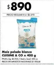 Disco Maíz pelado blanco oferta