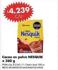 Disco Nesquik - cacao en polvo oferta