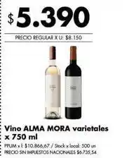 Disco Alma mora - vino alma mora varietales oferta
