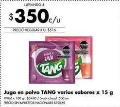 Disco Tang - jugo en polvo oferta