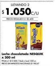 Disco Nesquik - leche chocolatada oferta