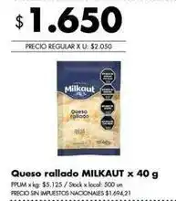Disco Milkaut - queso rallado oferta