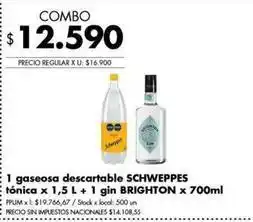 Disco Gaseosa descartable + gin oferta