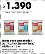 Disco La italiana - tapas para empanadas oferta