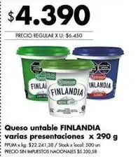 Disco Finlandia - queso untable oferta