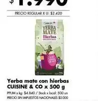Disco Yerba mate con hierbas oferta