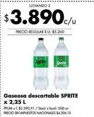 Disco Sprite - gaseosa descartable oferta