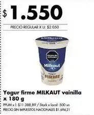 Disco Milkaut - yogur firme vainilla oferta