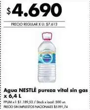 Disco Nestlé - agua sin gas oferta