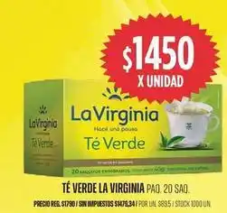 Supermercados Vea La virginia - té verde oferta