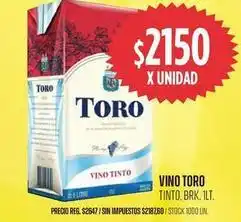 Supermercados Vea Toro - vino tinto oferta