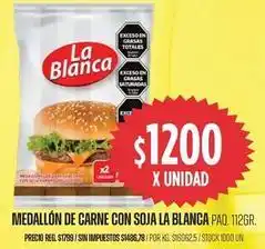 Supermercados Vea La blanca - medallón de carne con soja oferta