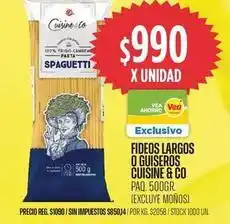 Supermercados Vea Cuisine - fideos largos o guiseros oferta