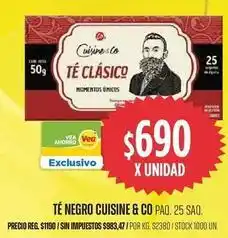 Supermercados Vea Cuisine - té clásico oferta