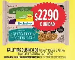 Supermercados Vea Vea - galletitas avena y pasas o avena manzana y canela oferta