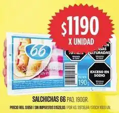 Supermercados Vea 66 - salchichas oferta