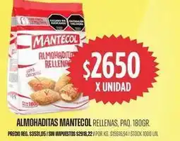 Supermercados Vea Mantecol - almohaditas rellenas oferta
