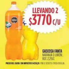 Supermercados Vea Fanta - gaseosa naranja o limón oferta