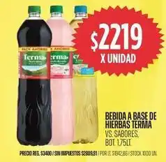 Supermercados Vea Terma - bebida a base de hierbas oferta