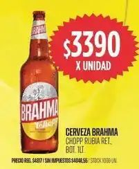 Supermercados Vea Brahma - cerveza chopp rubia ret oferta