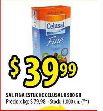 Punto Mayorista Sal Fina Estuche Celusal X 500 Gr oferta