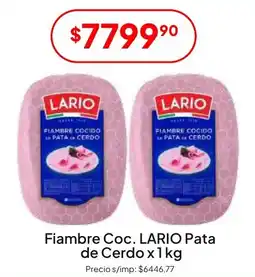 Hergo Lario fiambre coc. pata de cerdo oferta