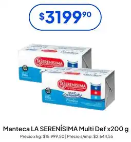 Hergo La serenisima manteca multi defensas oferta