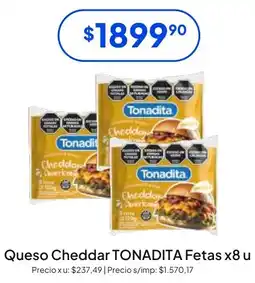 Hergo Tonadita queso cheddar fetas oferta