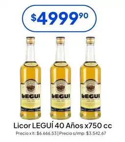 Hergo Leguí licor 40 años oferta