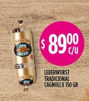 Supermercados Toledo Leberwurst Tradicional Cagnoli X 150gr oferta