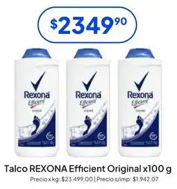 Hergo Rexona talco efficient original oferta