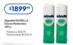 Hergo Estrella algodón discos redondos oferta