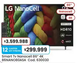 Coto Lg smart tv nanocell 86" 4k oferta