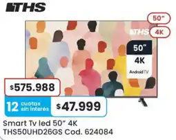 Coto THS smart tv led 50" 4k oferta