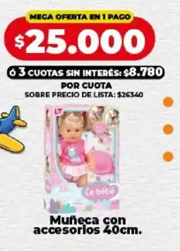 Supermayorista Vital Muñeca con accesorios oferta