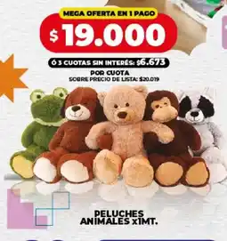 Supermayorista Vital Peluches animales oferta