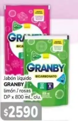 El Solar Supermercados Granby jabón líquido limón / rosas oferta