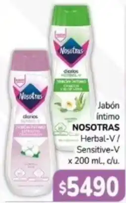 El Solar Supermercados Nosotras jabón íntimo Herbal-V / Sensitive-V oferta