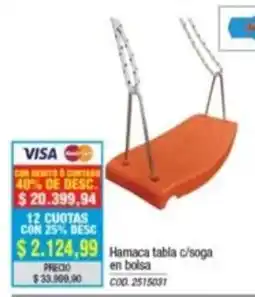 Rio Shop Deco Hamaca tabla c/soga en bolsa oferta