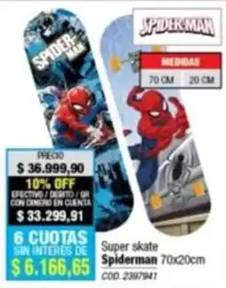 Rio Shop Deco Spiderman super skate oferta