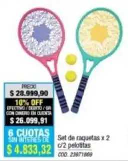 Rio Shop Deco Set de raquetas oferta