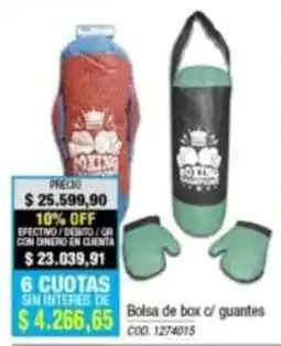 Rio Shop Deco Bolsa de box c/ guantes oferta