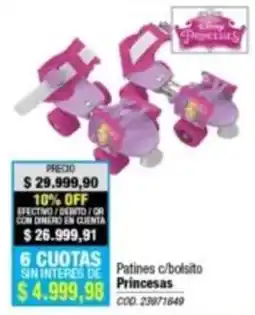 Rio Shop Deco Disney Princesses patines c/bolsito oferta